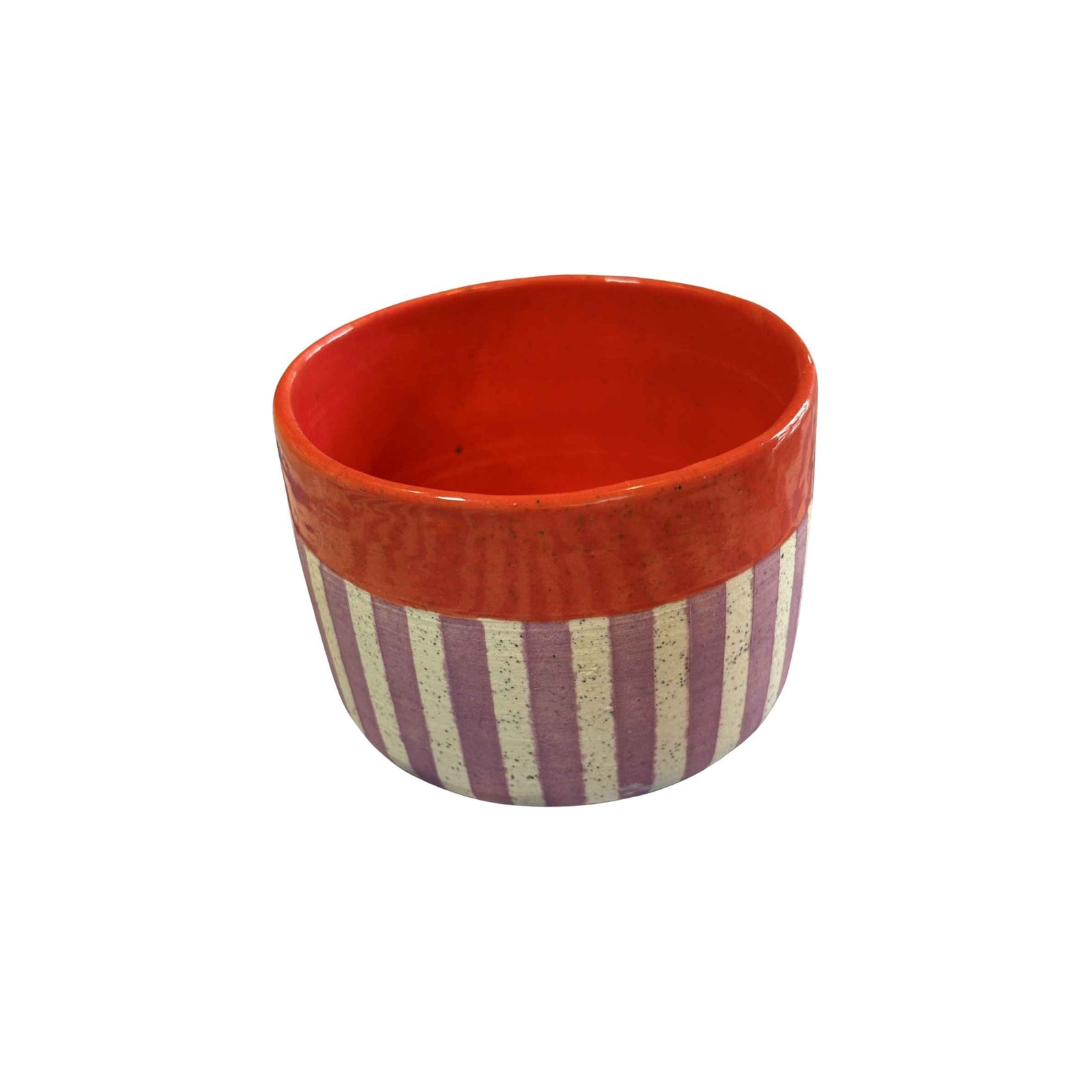 Chloe Wilder Stripes Coffee Cup - Coral/Purple