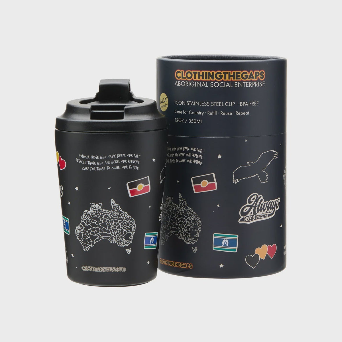 Clothing the Gaps Icon Stainless Steel Reusable Cup 340ml