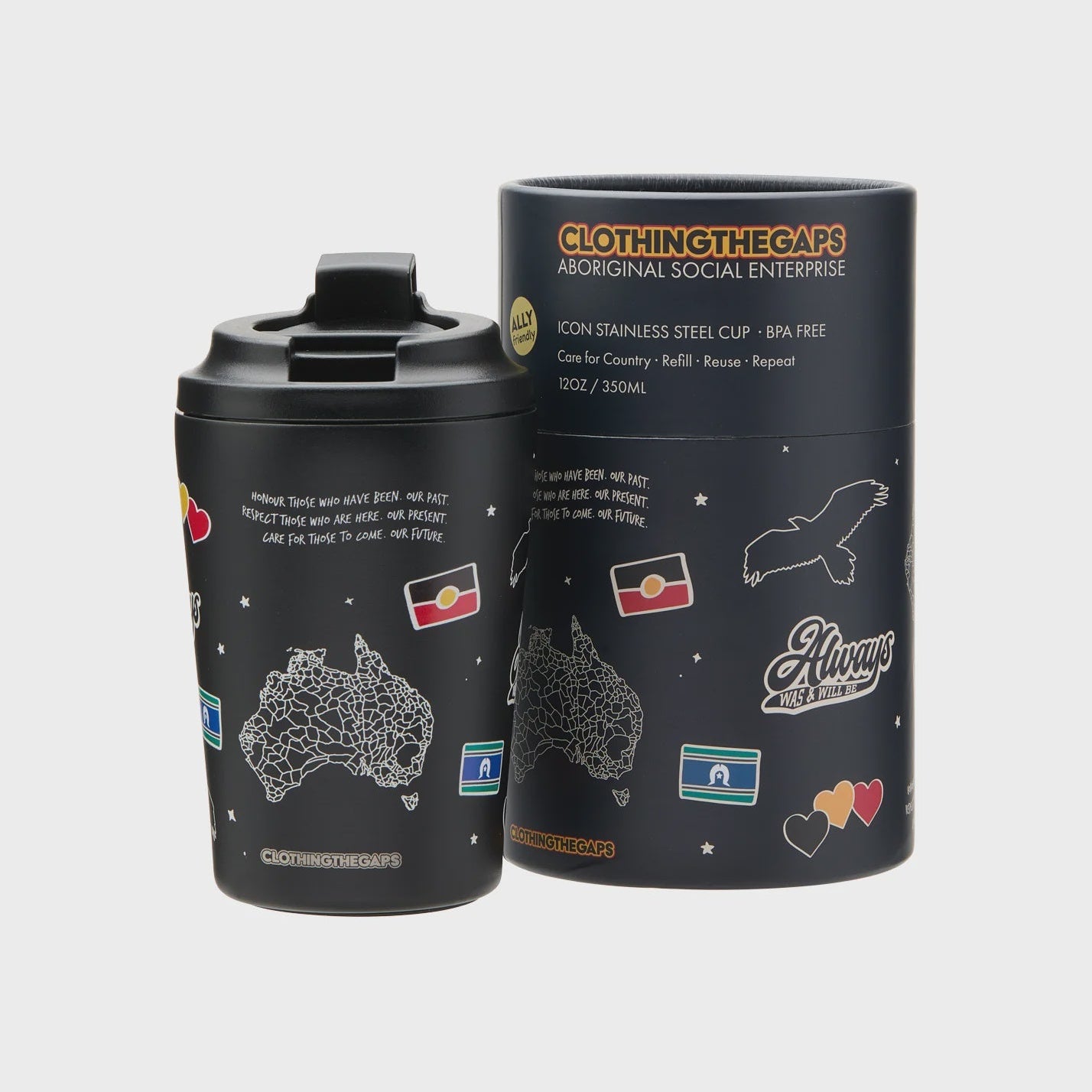 Clothing the Gaps Icon Stainless Steel Reusable Cup 340ml