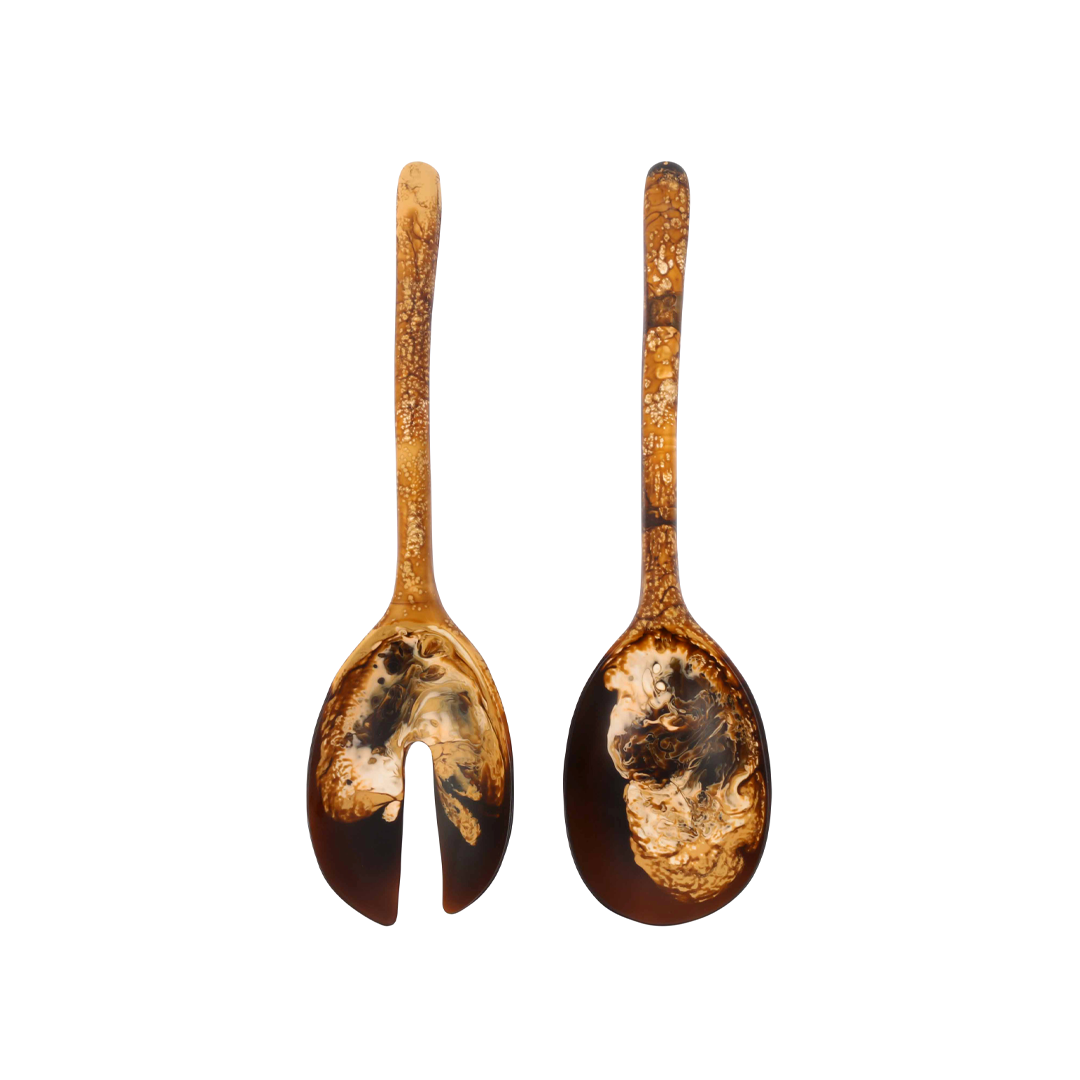 Dinosaur Designs Long Stone Servers - Dark Horn (Pair)