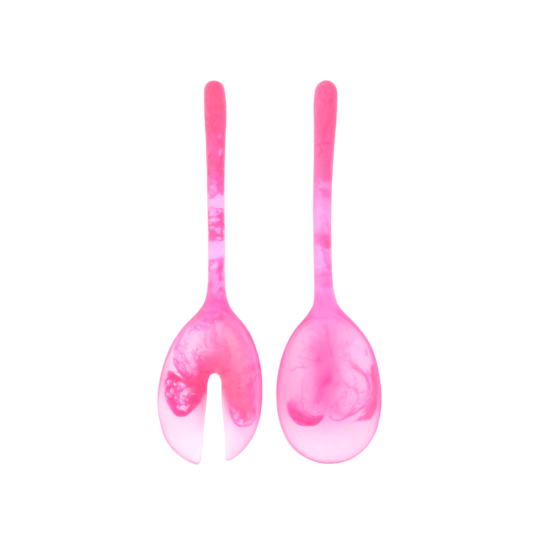 Dinosaur Designs Long Stone Servers - Flamingo (Pair)