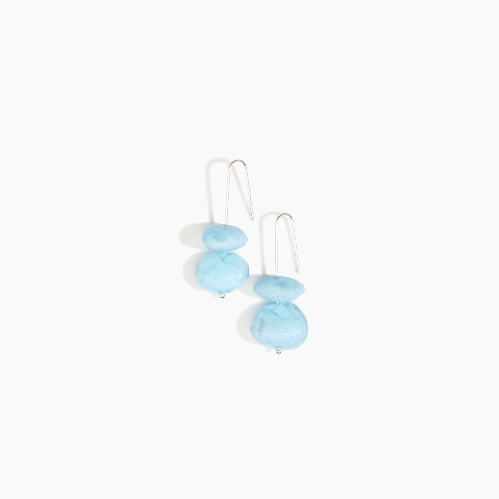 Dinosaur Designs Temple Earth Wire Earrings - Pool