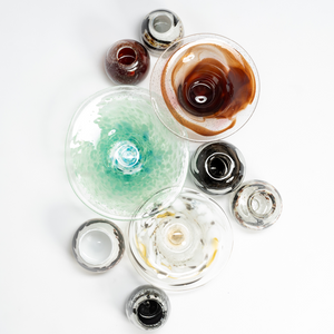Emma Lashmar "Spring Shoots" Free-Blown Glass Flared Bowl (XL)