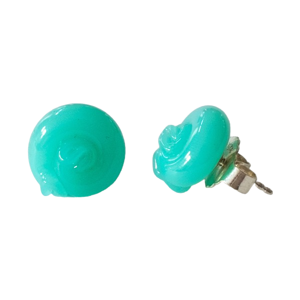 Henschke Jewellery Escargot Studs - Teal