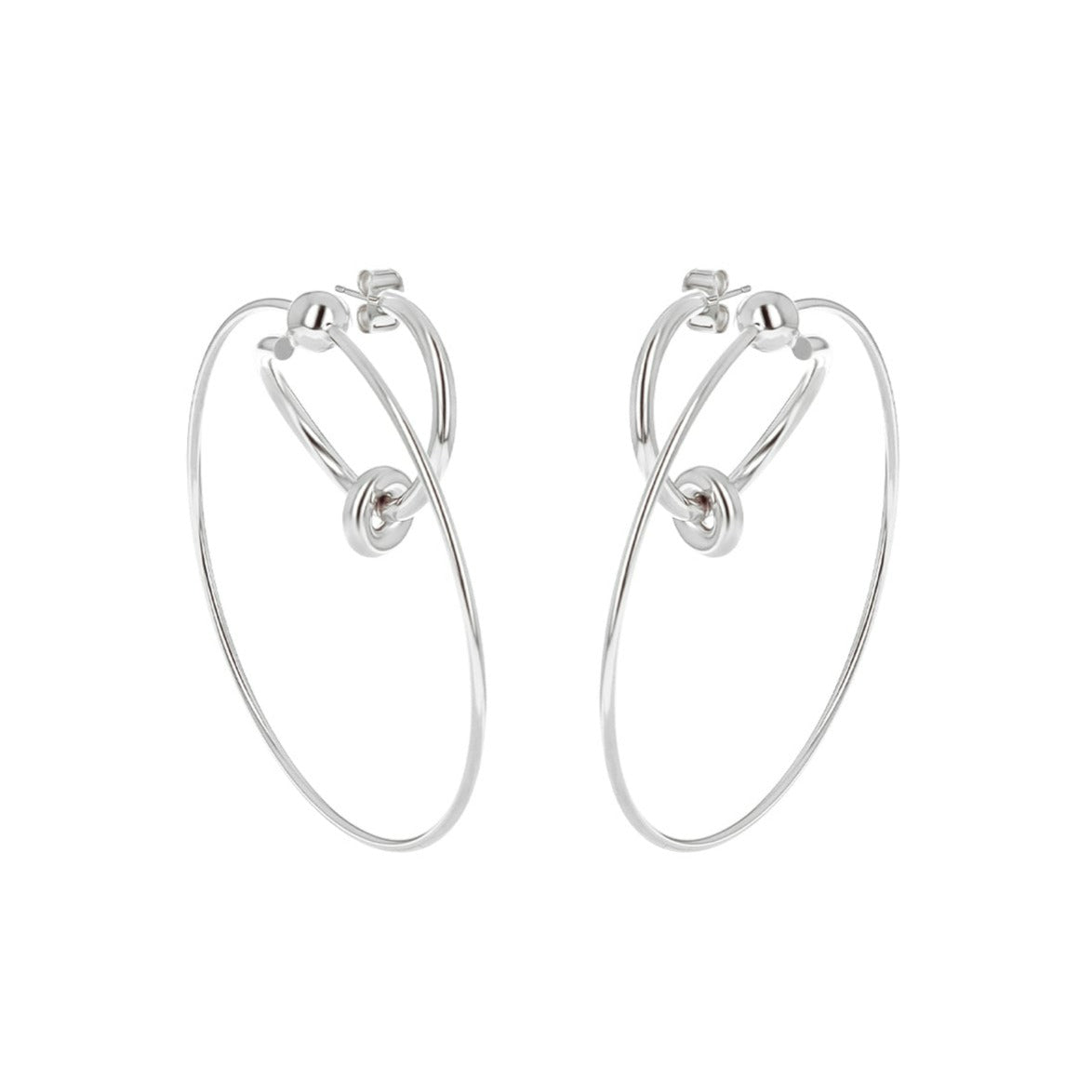 Justine Clenquet Eva Earrings - Palladium