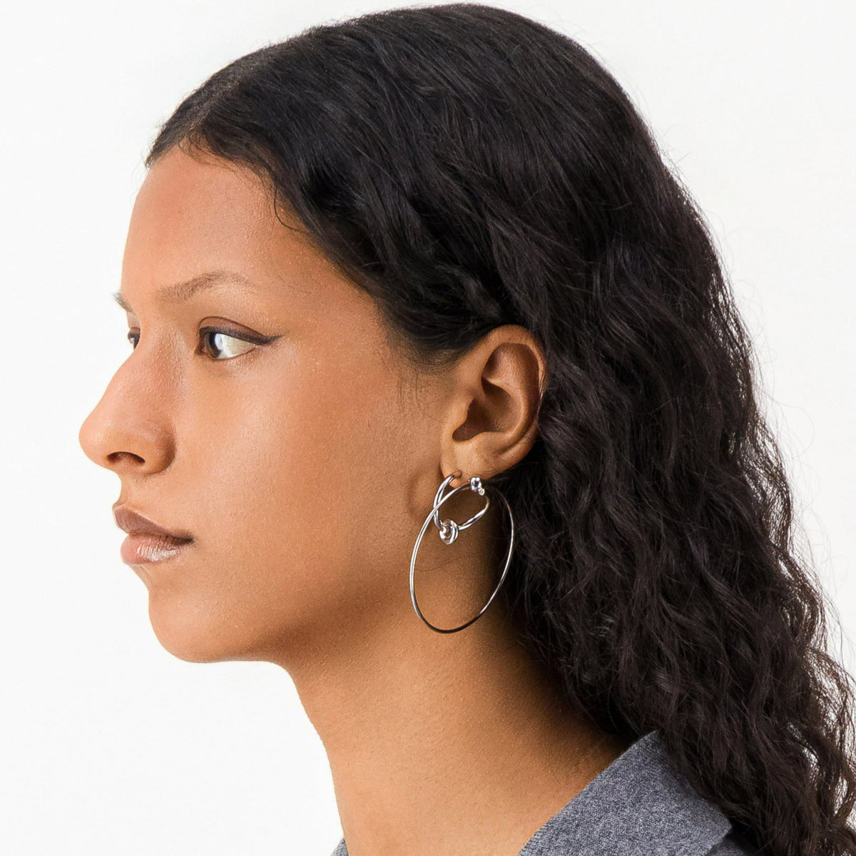 Justine Clenquet Eva Earrings - Palladium
