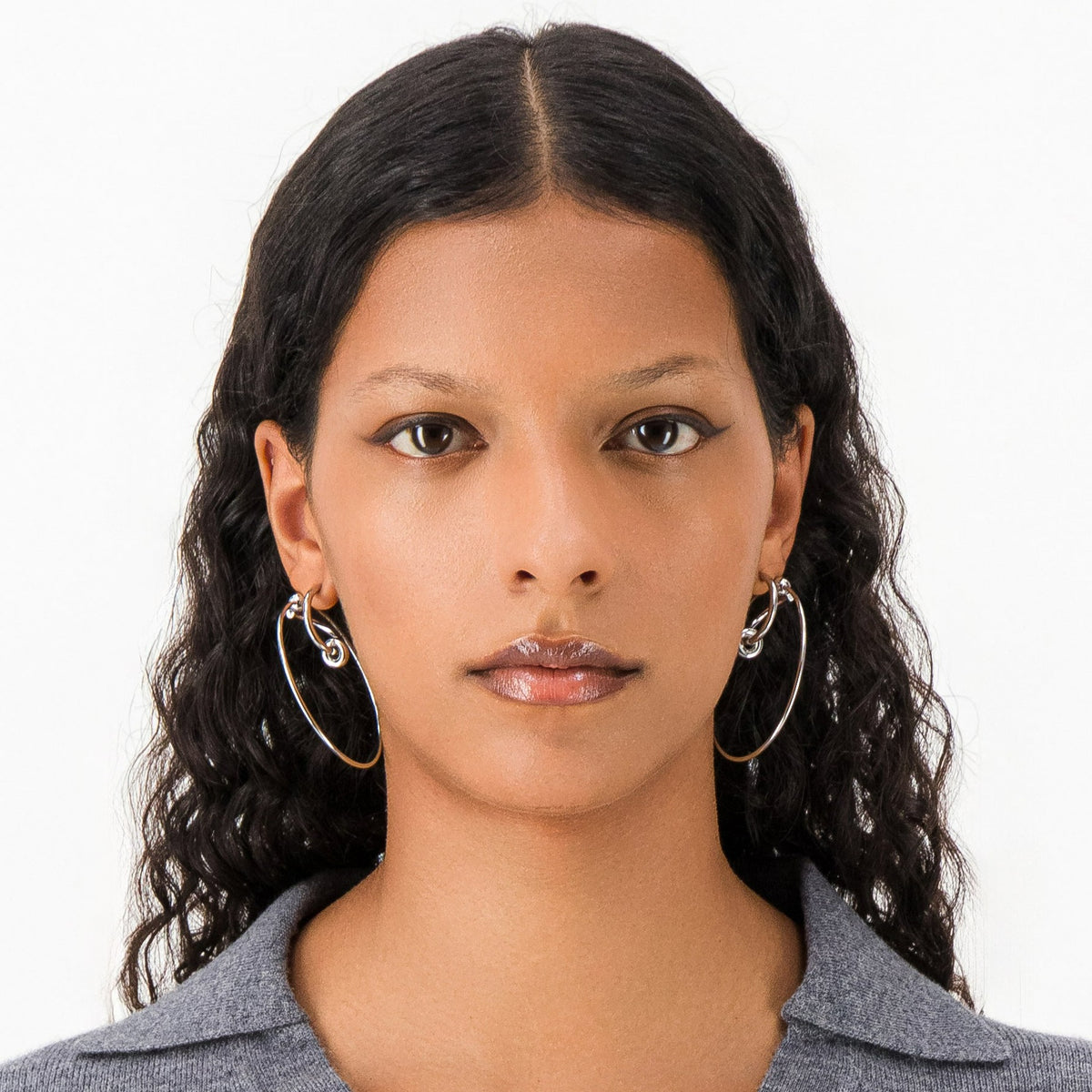 Justine Clenquet Eva Earrings - Palladium