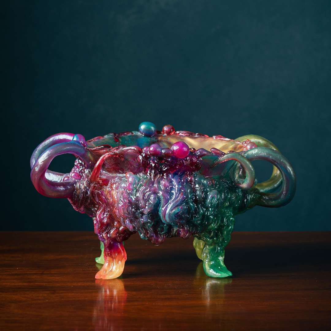 Kate Rohde Golden Fleece Bowl - Green/Grape