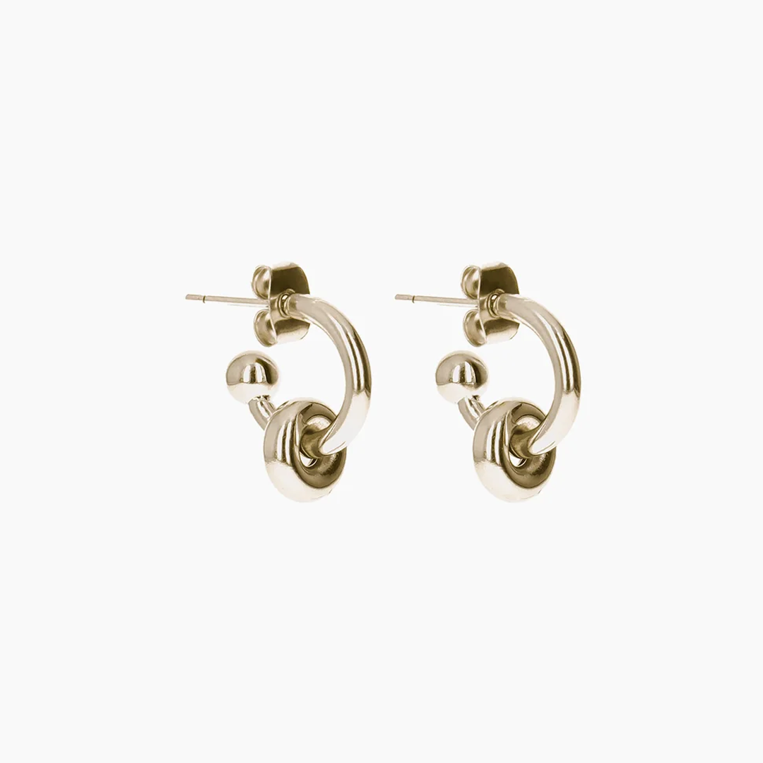 Justine Clenquet Ethan Earrings - Pale Gold