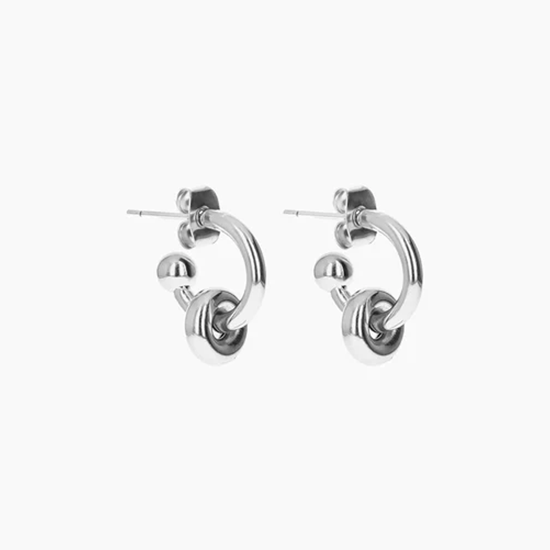 Justine Clenquet Ethan Earrings - Silver