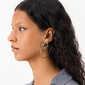 Justine Clenquet Eva Earrings - Palladium