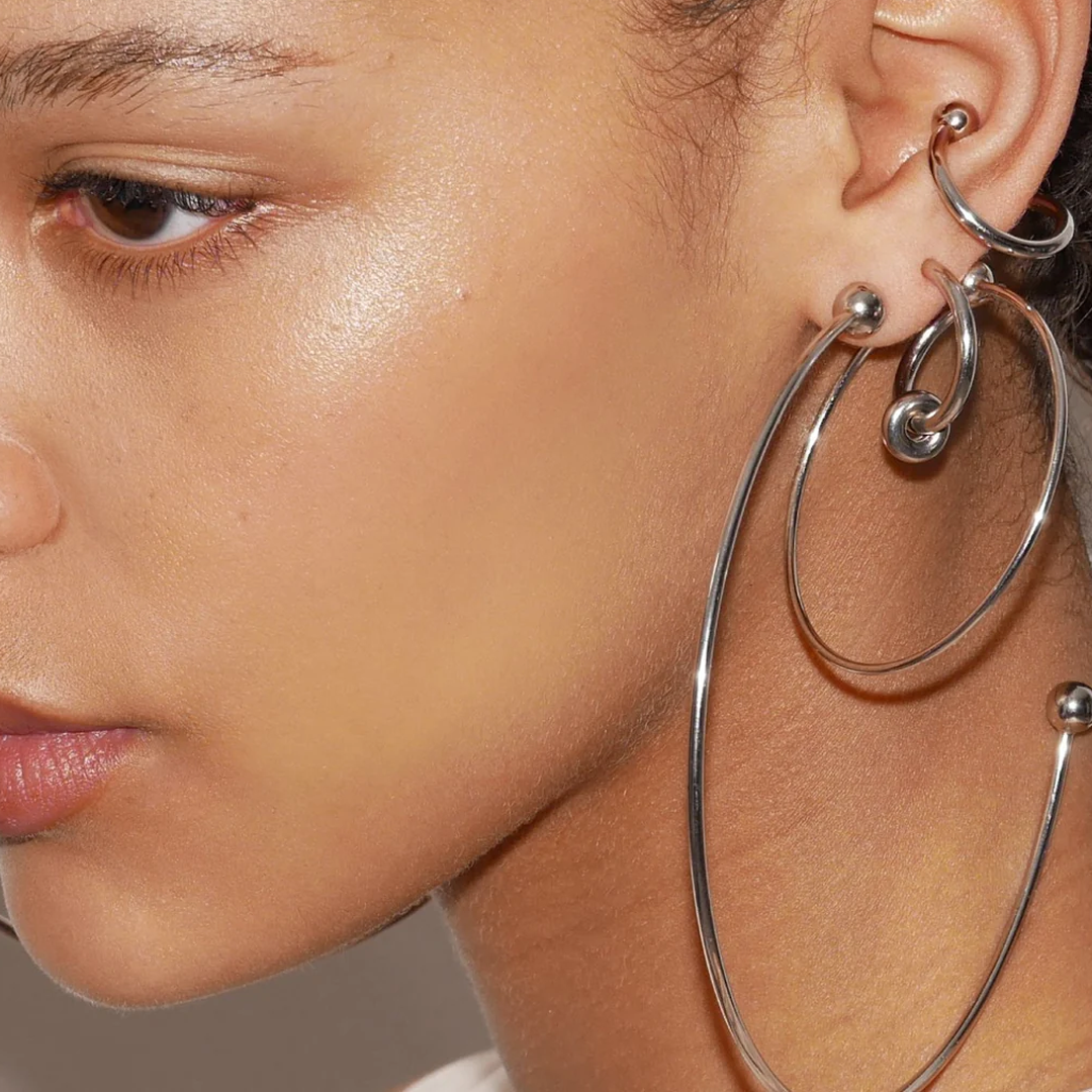 Justine Clenquet Eva Earrings - Palladium