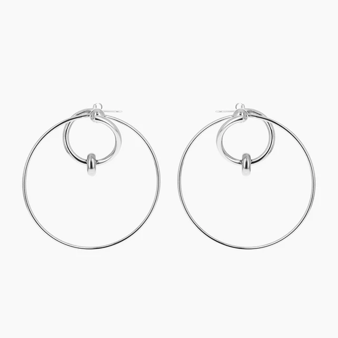 Justine Clenquet Eva Earrings - Palladium