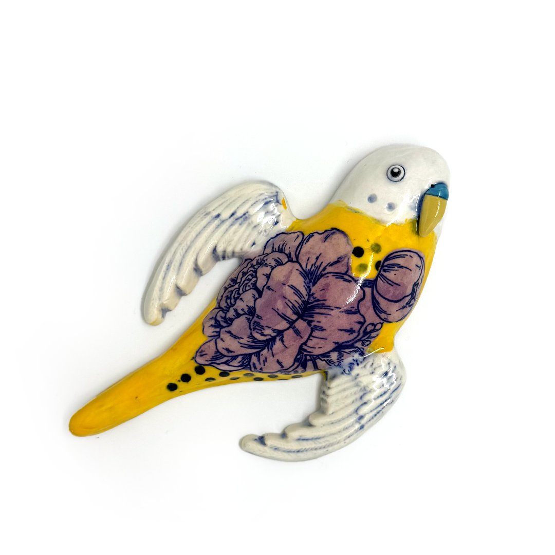 Janelle Peterson Budgie - Purple Peony