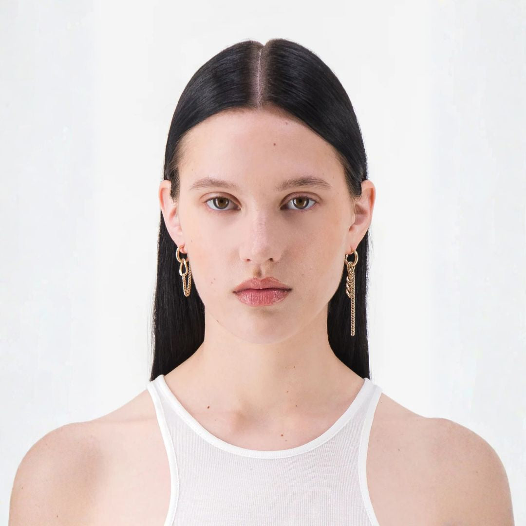 Justine Clenquet Tiko Earrings - Pale Gold