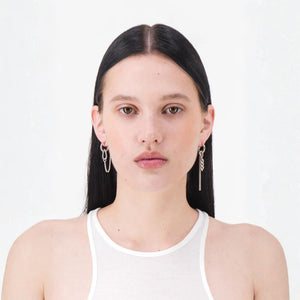 Justine Clenquet Tiko Earrings - Palladium