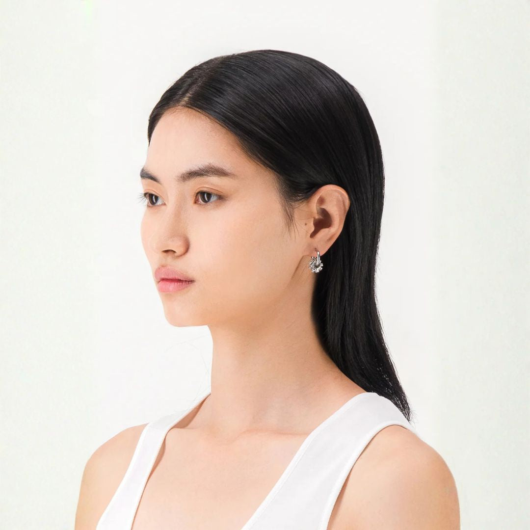 Justine Clenquet Daisy Earrings - Palladium