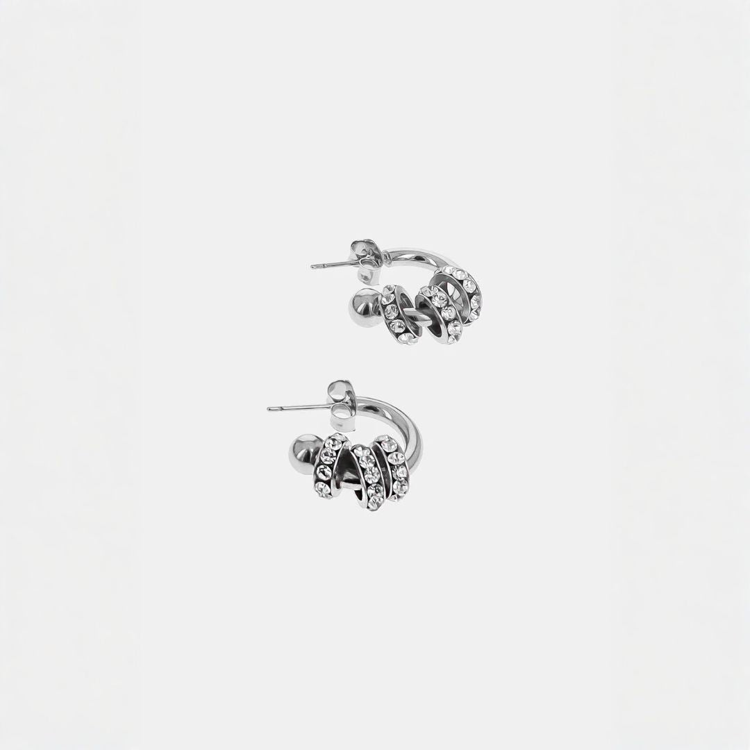 Justine Clenquet Daisy Earrings - Palladium
