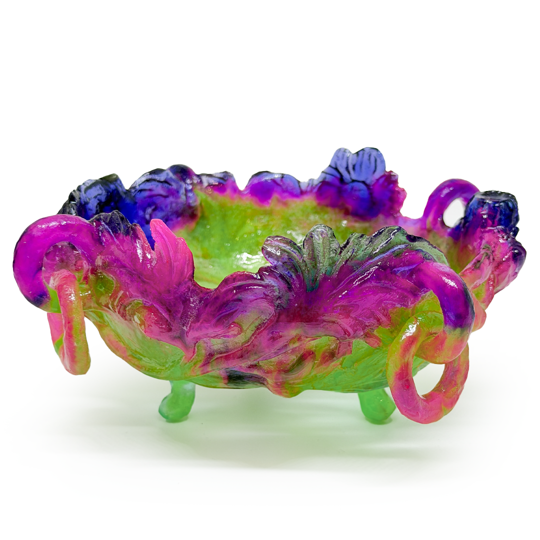Kate Rohde Chrysanthemum Bowl - Green/Grape