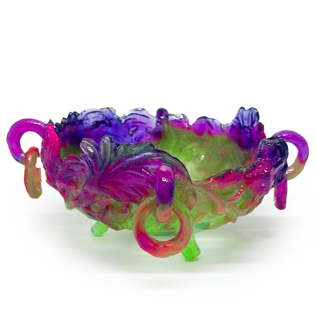 Kate Rohde Chrysanthemum Bowl - Green/Grape