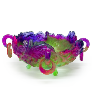 Kate Rohde Chrysanthemum Bowl - Green/Grape