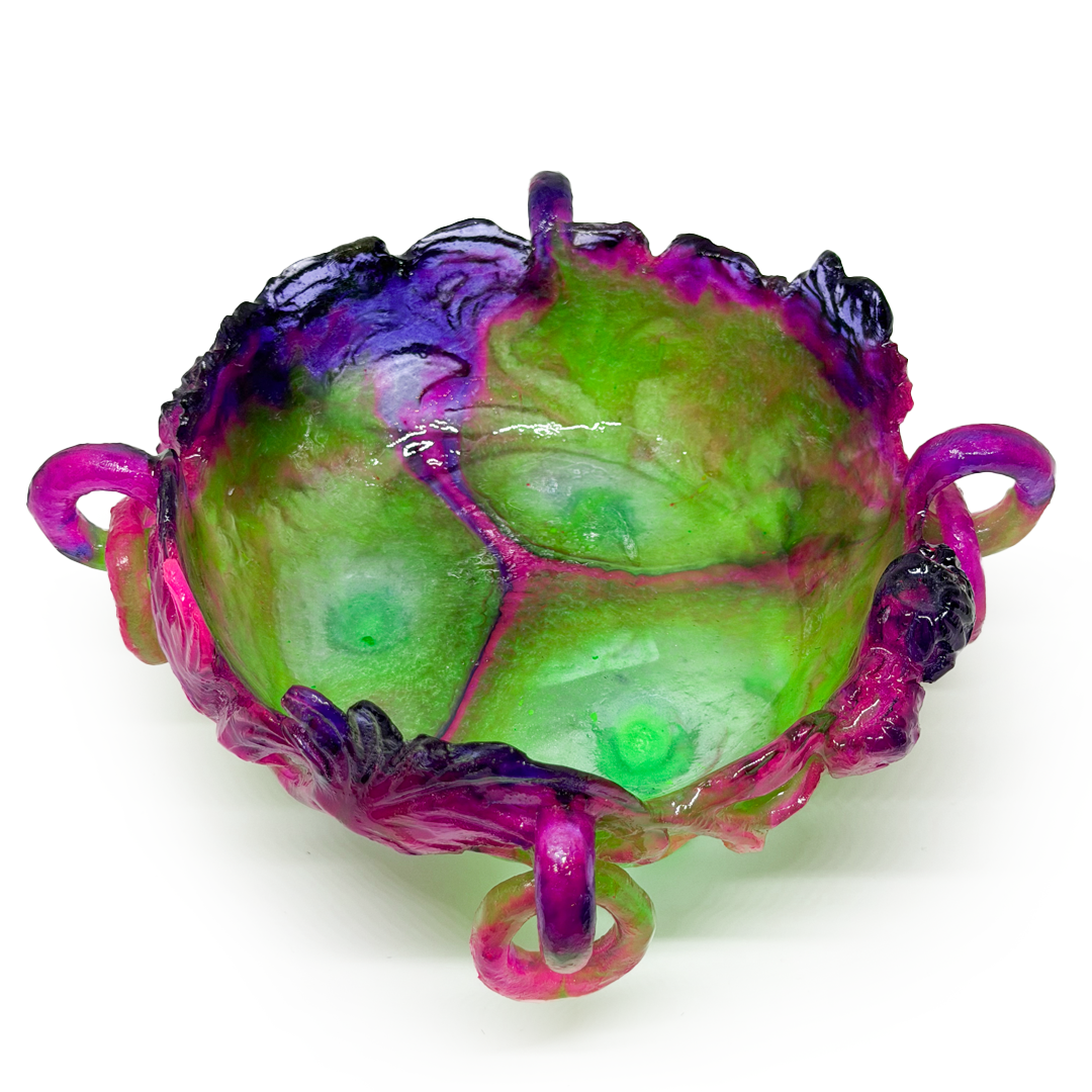 Kate Rohde Chrysanthemum Bowl - Green/Grape