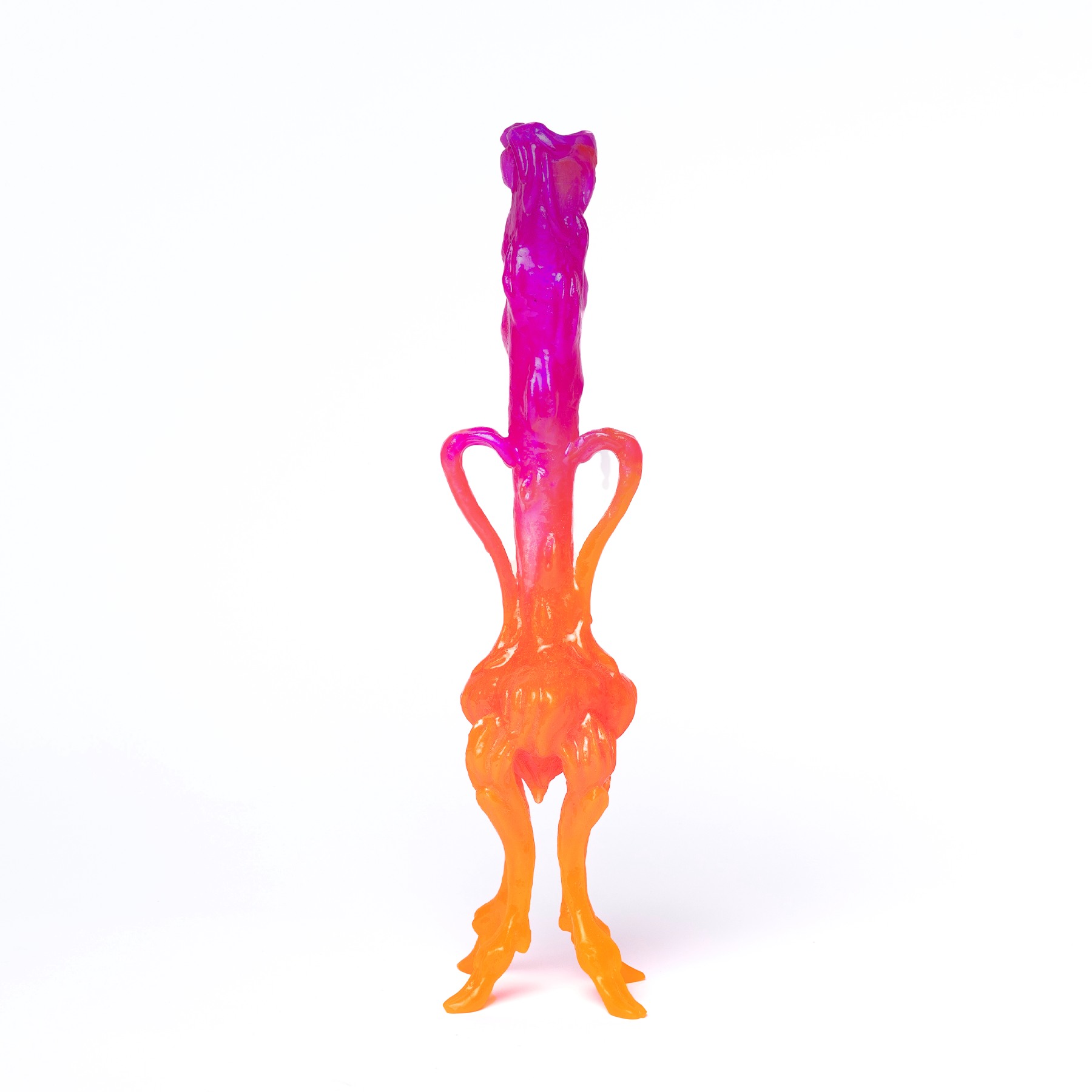 Kate Rohde Small Hoof Bud Vase - Orange/Magenta