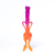 Kate Rohde Small Hoof Bud Vase - Orange/Magenta