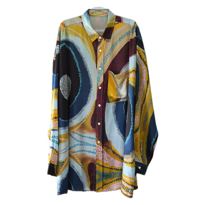 Corban 'Bamba' Clause Williams Kaalpa Silk Shirt - Blue