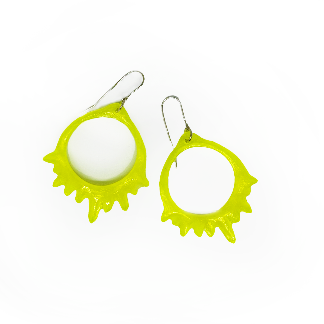 Kate Rohde Small Crystal Hoop Earrings - Yellow