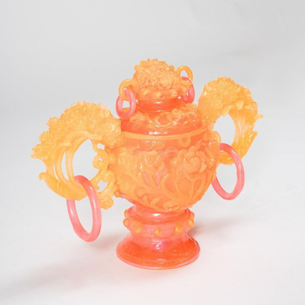 Kate Rohde Flowery Urn - Orange/Pink