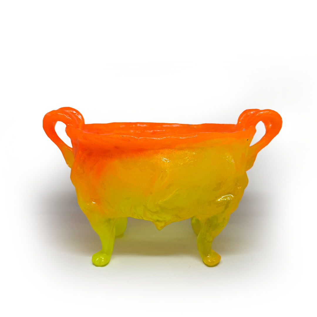 Kate Rohde Medium Paw Bowl - Orange/Yellow