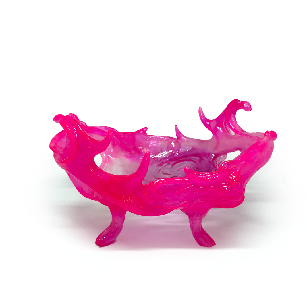 Kate Rohde Swirling Antler Bowl - Fuchsia/Pink