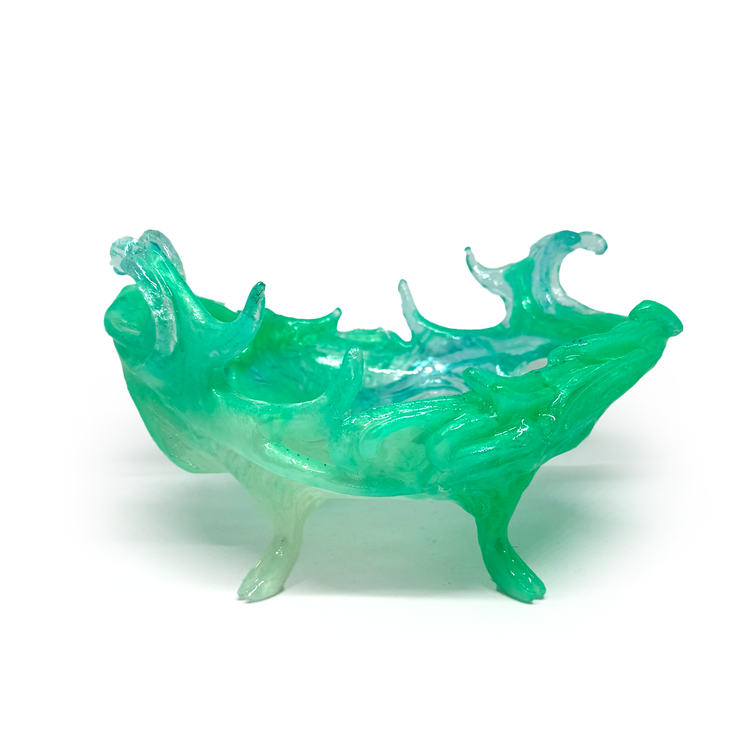 Kate Rohde Swirling Antler Bowl - Ice/Lagoon