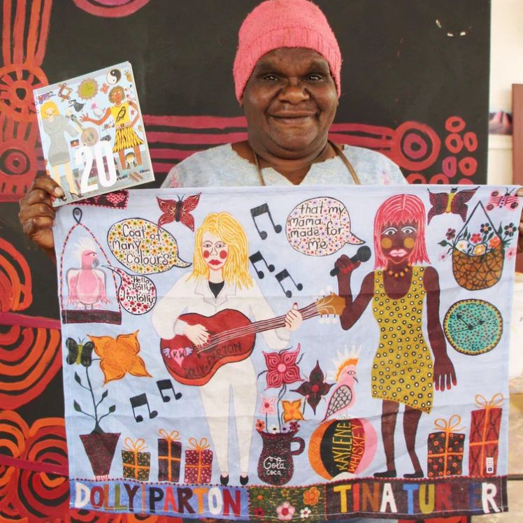 Dolly Parton and Tina Turner Tea Towel x Kaylene Whiskey