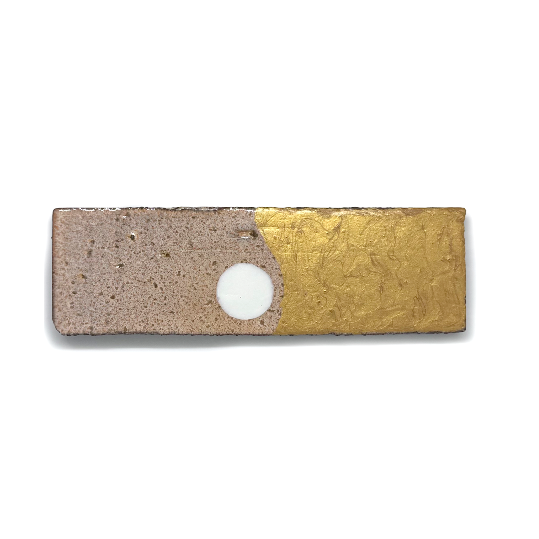 Klopper Moon & Sea Long Hand Painted Extra Long Tile - Gold