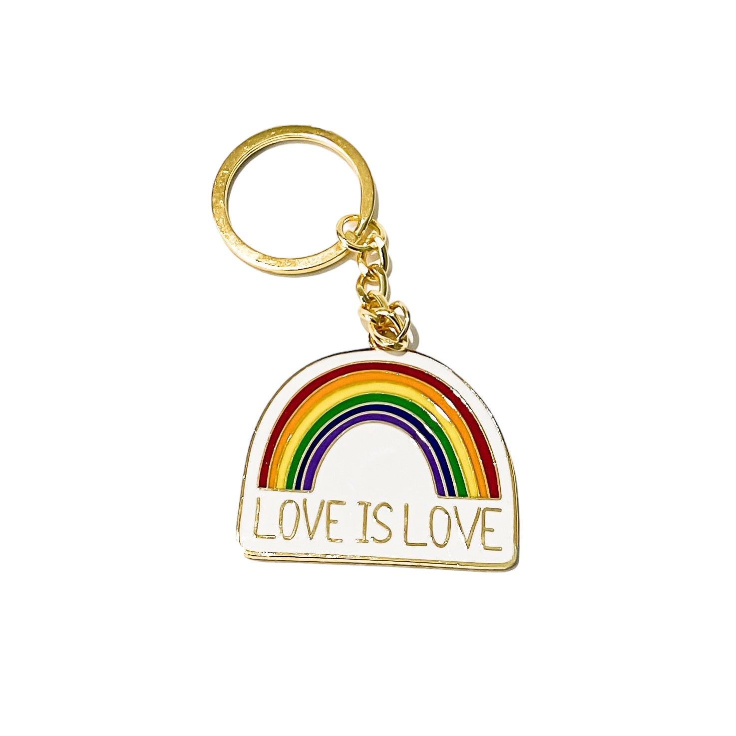 Red Parka Love is Love Keyring