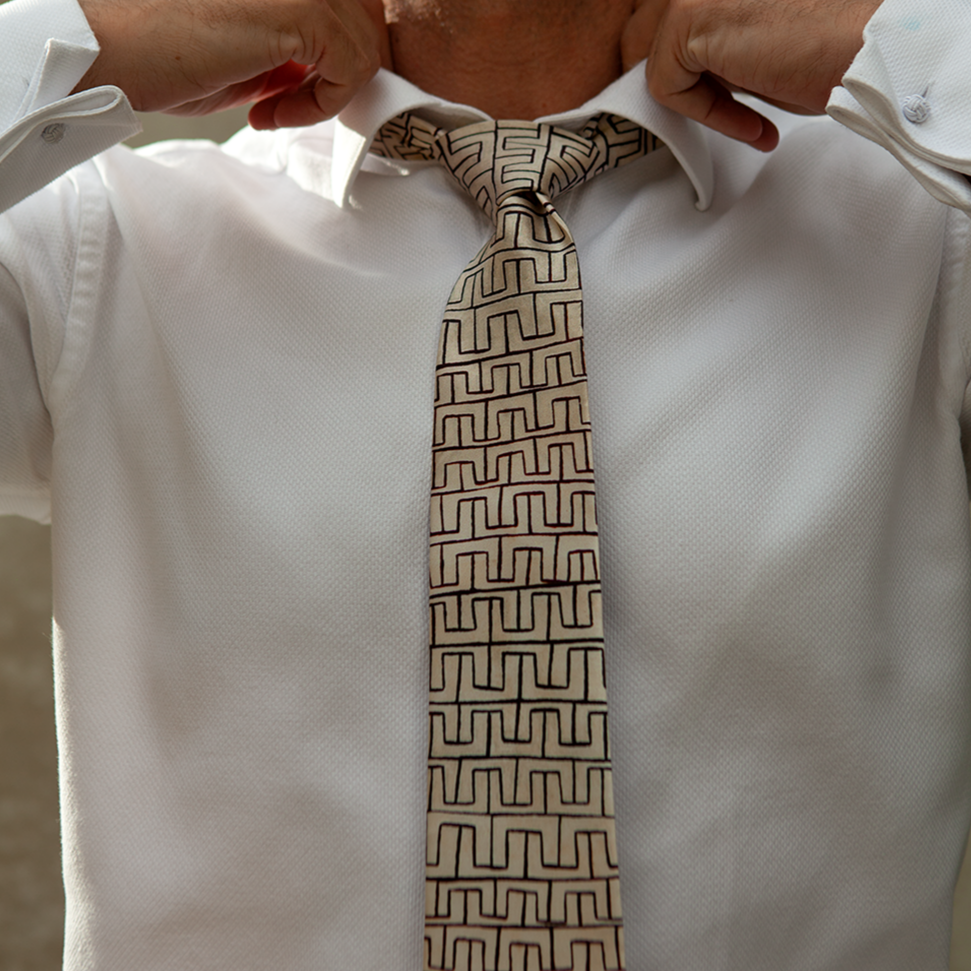 One of Twelve Ray James Tjangala Untitled Tie