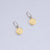 Miro Miro Eama Circle Earrings Silver with Gold Ridge