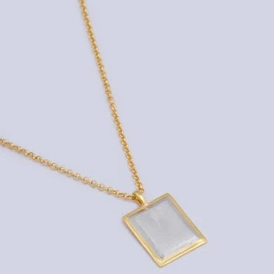 Miro Miro Sigil Box Necklace Gold with Silver Ridge