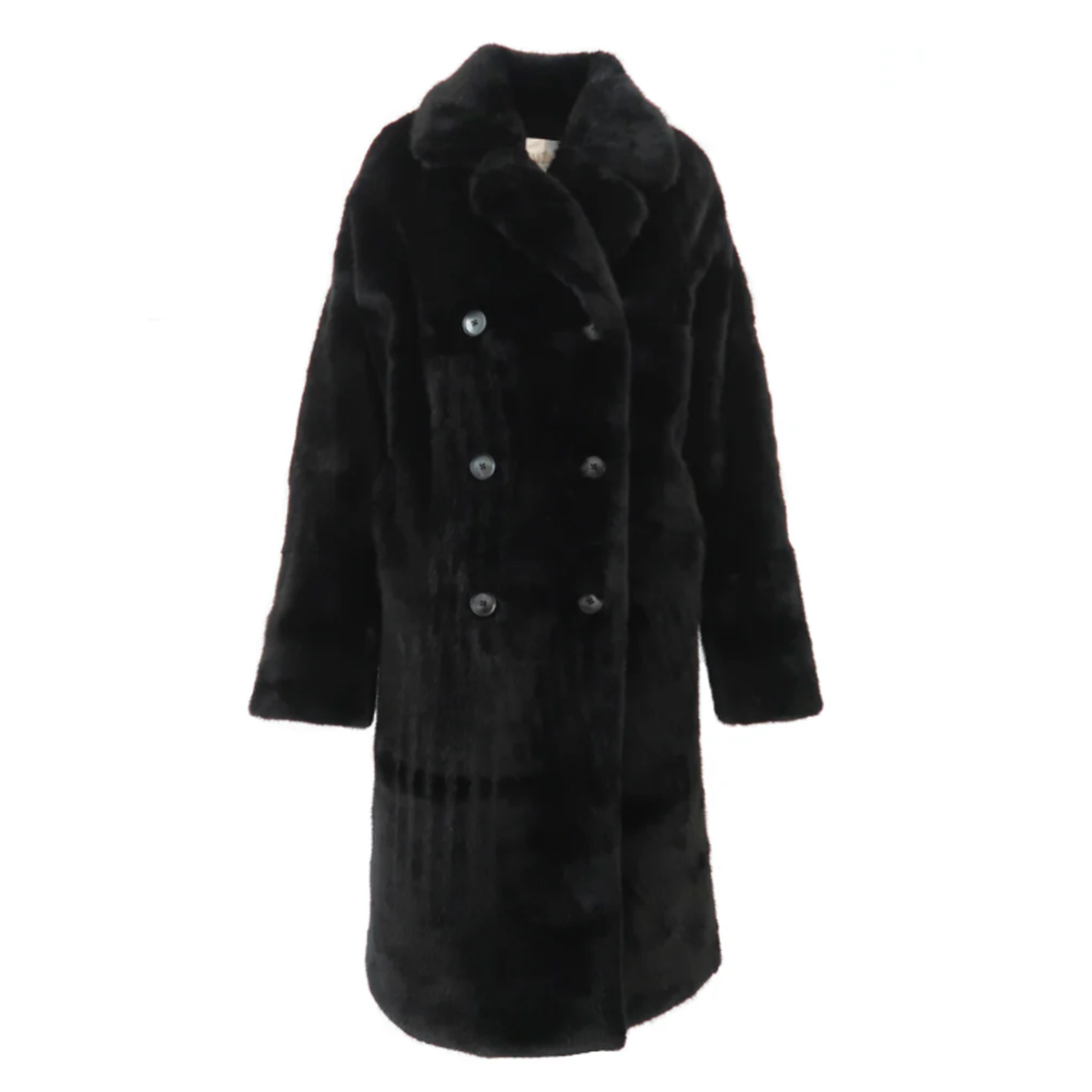 Mode & Affaire Willow Faux Fur Coat - Noir