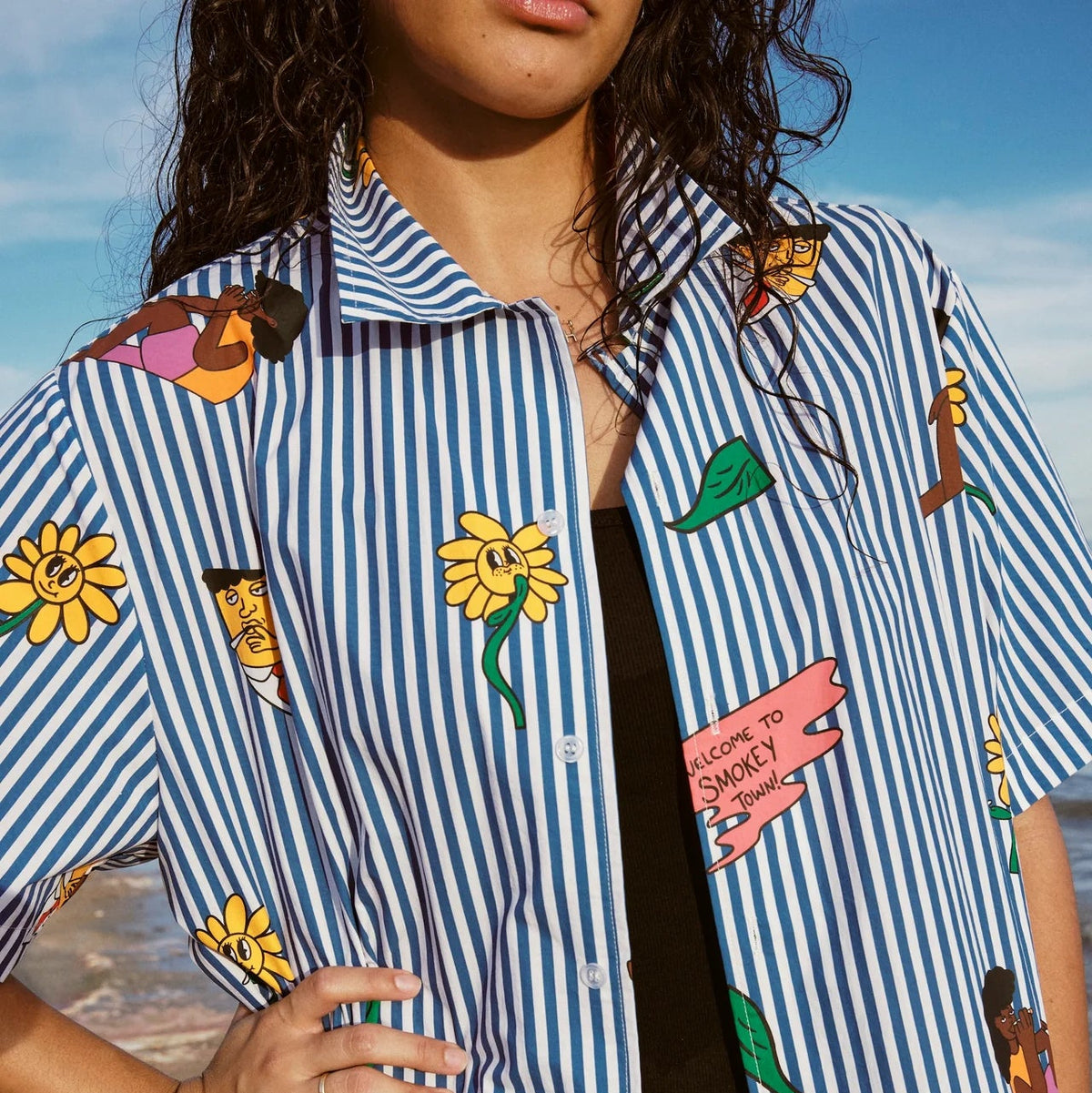 Molly Hunt x House of Darwin Striped Smokey Town Shirt