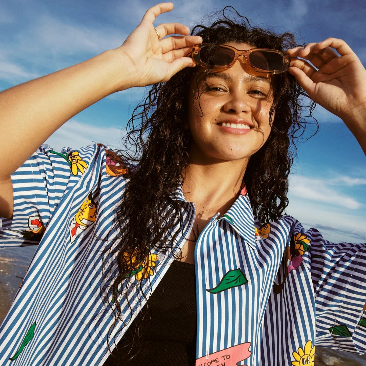 Molly Hunt x House of Darwin Striped Smokey Town Shirt