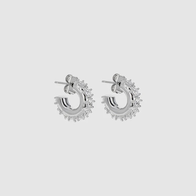 Justine Clenquet Nina Small Earrings - Palladium