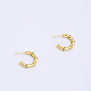 Miro Miro Paima Earrings Gold / Green