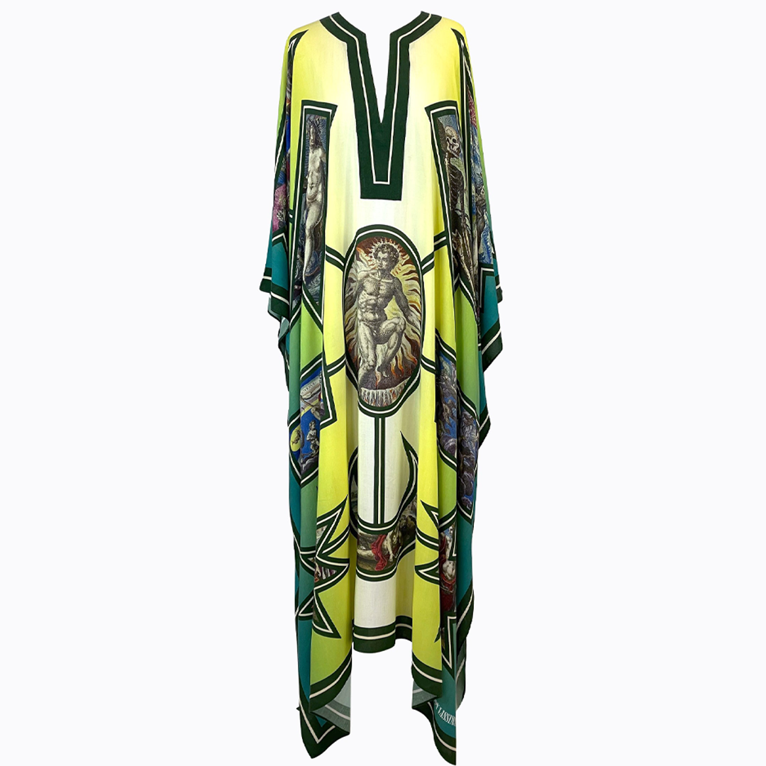 Poppy Lissiman Rafi Kaftan - Forest Voltage