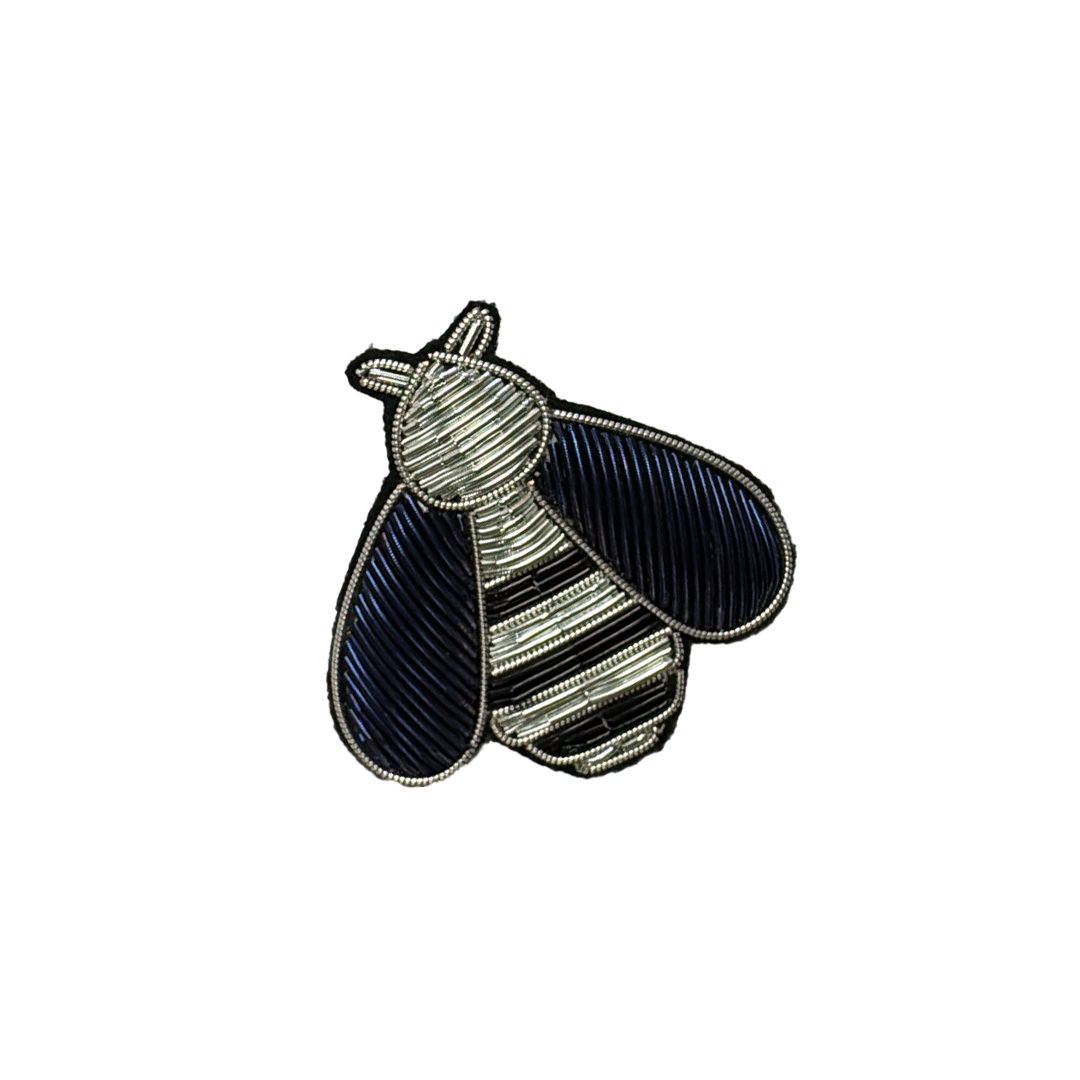 Parisian Cool Bee Brooch - Blue