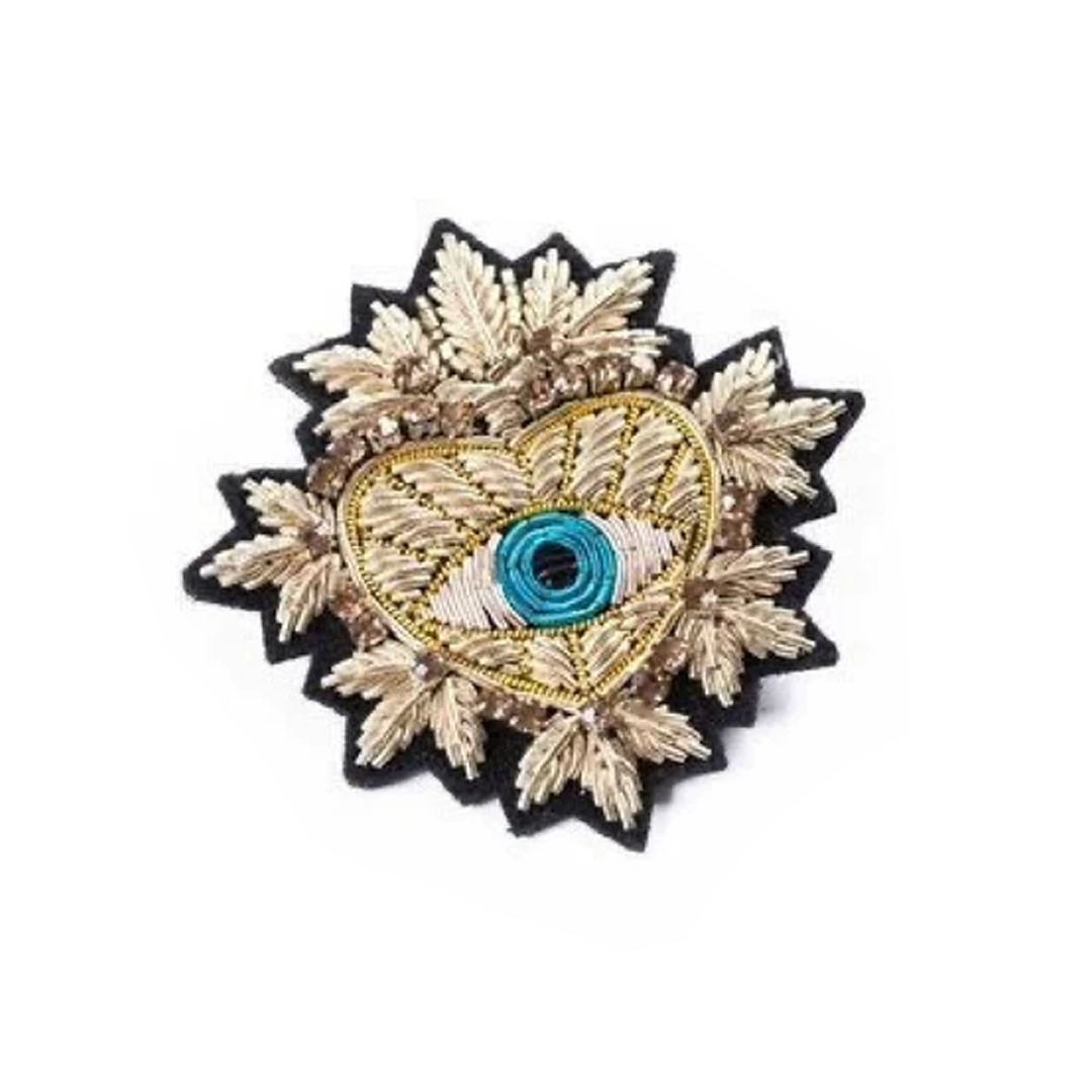 Parisian Cool Large Heart Brooch - Gold