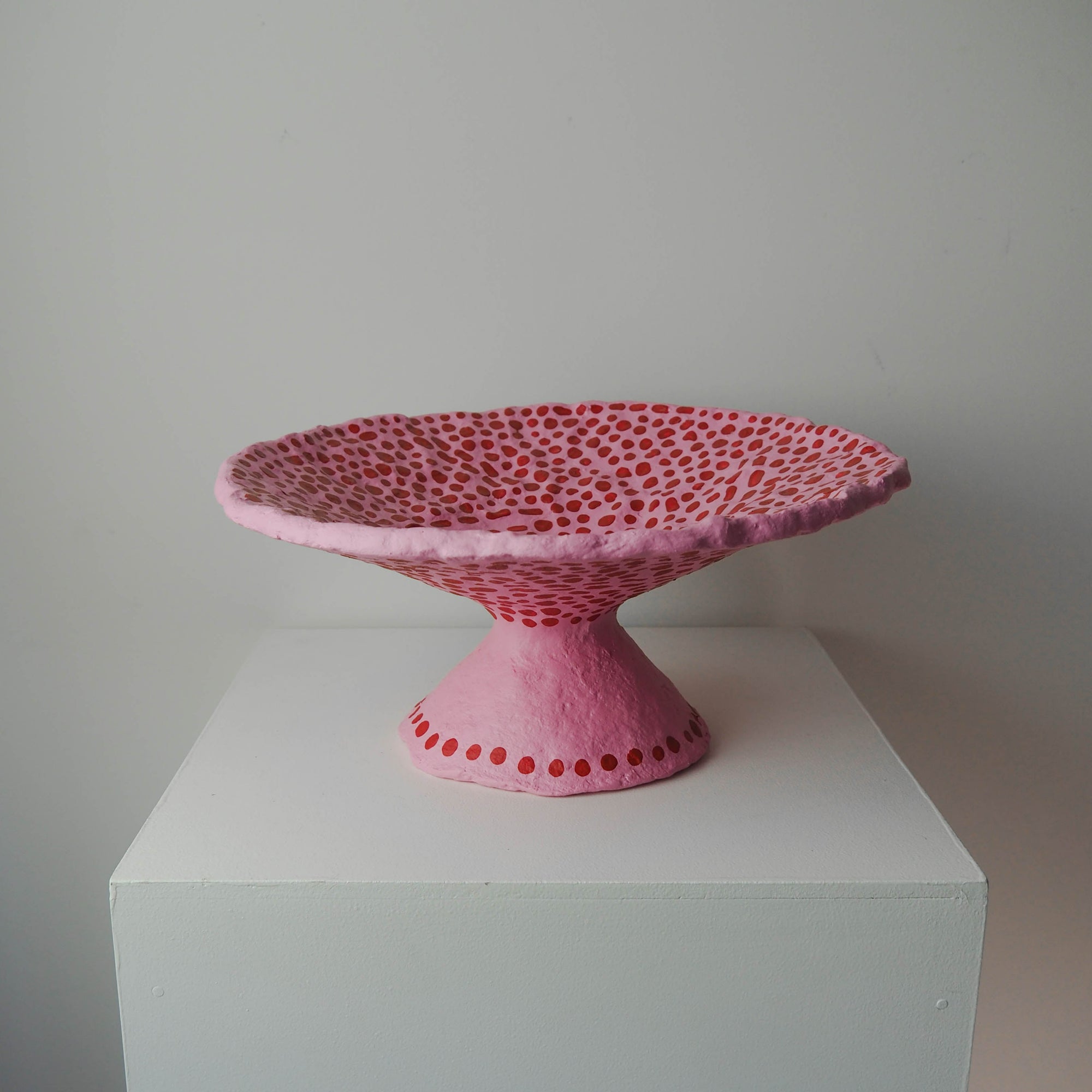 Eclette Pedestal Vessel Pink Cheetah