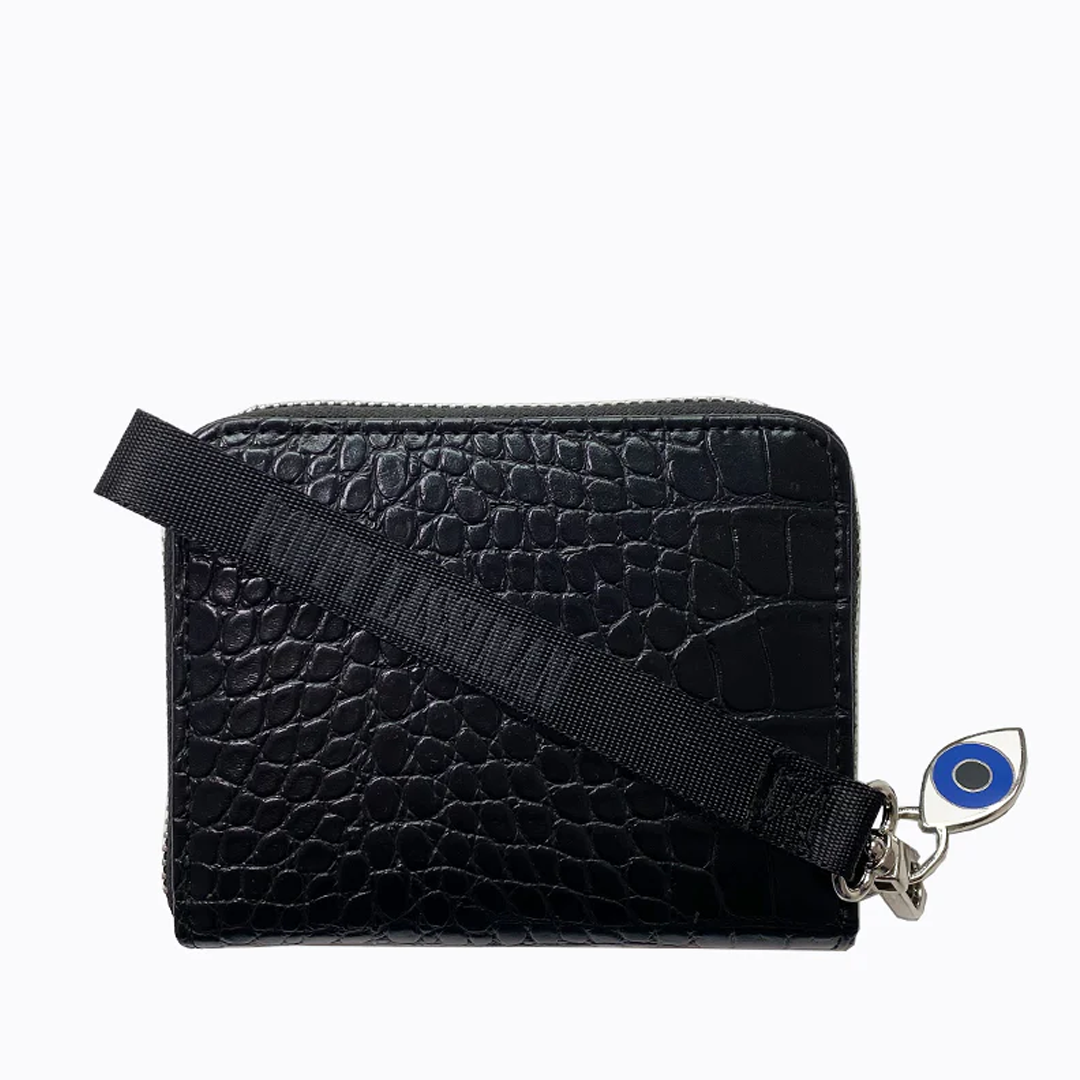Poppy Lissiman Croc Wallet - Black